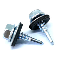 10*1 1/2Penny Skate Board Punta Broca Epdm Hex Head Self Drilling Screw Para Peru